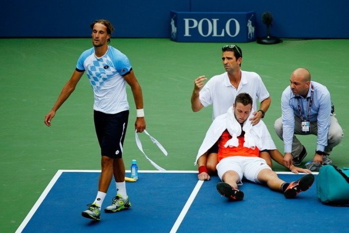 Jack Sock no resistió la ola de calor