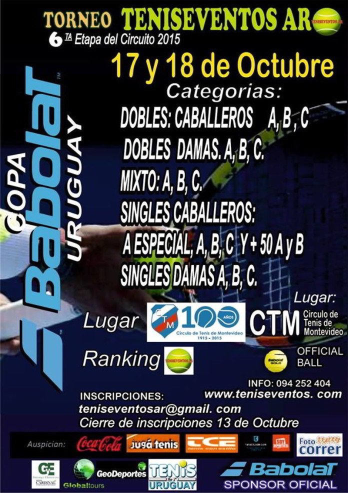Sexta etapa de la Copa Babolat de Teniseventos AR