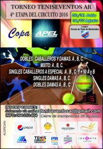 Cuarta etapa circuito Teniseventos AR
