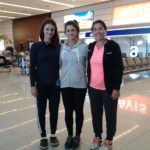 Ya en casa Llegada de Uruguay luego de la actuación en la Fed Cup