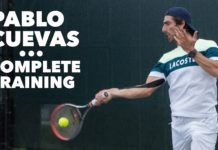 Pablo Cuevas: entrenamiento intenso en cámara lenta