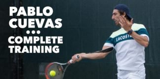 Pablo Cuevas: entrenamiento intenso en cámara lenta