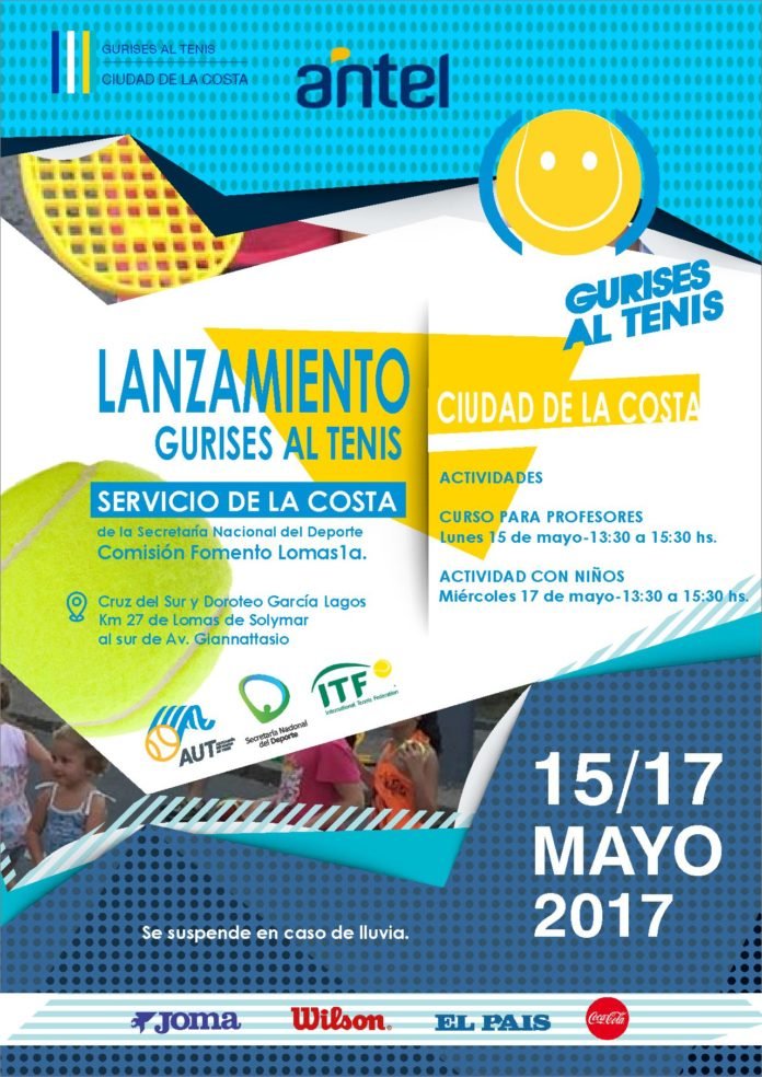 Afiche Lanzamiento Gurises al Tenis en Ciudad de la Costa