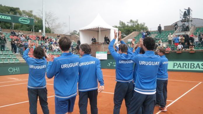 Festejos de equipo uruguayo Festejos de equipo uruguayo
