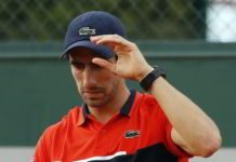 La furia de Pablo Cuevas con su raqueta Pablo Cuevas
