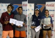 Roncadelli y Grant campeones de la 3er Etapa de Primera categoría Franco Roncadelli - Emiliano Troche - Guillermina Grant - Isabella Tiscornia