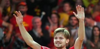 Francia de la mano de Tsonga y Bélgica de Goffin, finalistas Goffin festeja al pase a la final de Bélgica
