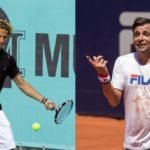 Exhibición en el Uruguay Open Diego Forlan - Martín Bossi