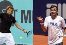 Exhibición en el Uruguay Open Diego Forlan - Martín Bossi