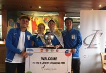 Equipo de Uruguay a Japón Francisco Llanes - Agustina Cuestas - Guillermina Grant . Emiliano Troche
