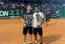 Ariel Behar con Gonzalo Escobar campeones en dobles en Génova Ariel Behar - Gonzalo Escobar