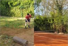 Tenista reforma una cancha abandonada para poder entrenar Cancha de tenis