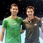 Luciano Darderi, el sparring del último Torneo de Maestros de Londres Novack Djokovic - Luciano Darderi