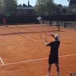 Equipo Uruguayo de Copa Davis Francisco Llanes y Pablo Cuevas entrenando en el CLTC