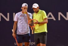 Los 5 favoritos en cuartos de final y dos uruguayos en semifinales de dobles del Uruguay open Bebu Cuevas y Francisco Cerúndolo - Foto Gabriela Oxilia