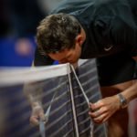 Lagrimas de Del Potro en la despedida Del Potro cuelga la vincha en la red