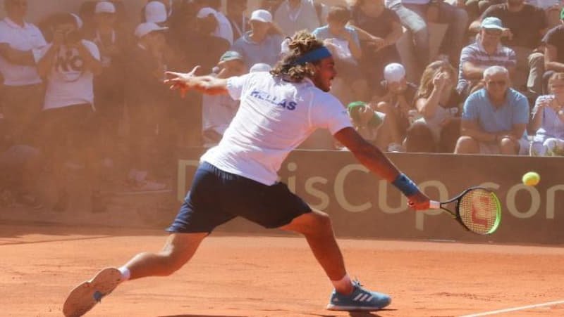 Interesantes partidos en los Grupos 1 y 2 de la zona mundial de Copa Davis Stefanos Tsitsipas