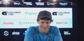 Conferencia de prensa de Diego Forlan, Uruguay open