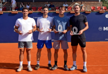 Andreozzi y Luz campeones en dobles en el Uruguay open Finalistas Foto Gabriela Oxilia